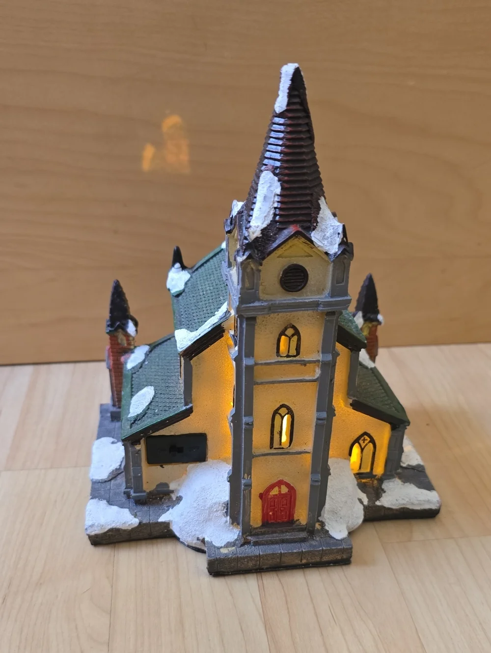 Holiday Time Village Church With Light Christmas Decoration 8